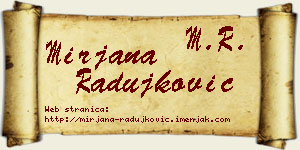 Mirjana Radujković vizit kartica